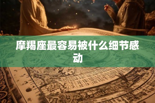 摩羯座最容易被什么细节感动