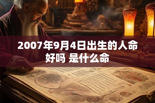 2007年9月4日出生的人命好吗 是什么命