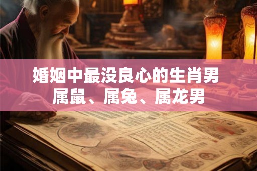 婚姻中最没良心的生肖男 属鼠、属兔、属龙男