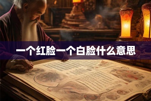 一个红脸一个白脸什么意思