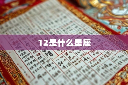 12是什么星座