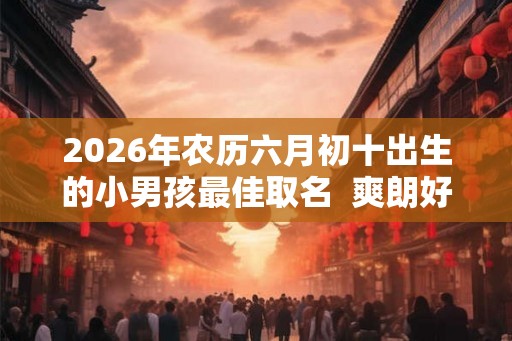 2026年农历六月初十出生的小男孩最佳取名  爽朗好听的名字