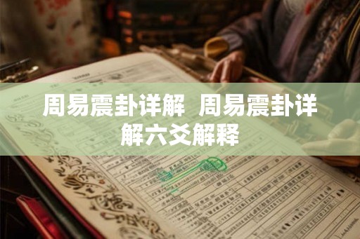 周易震卦详解  周易震卦详解六爻解释