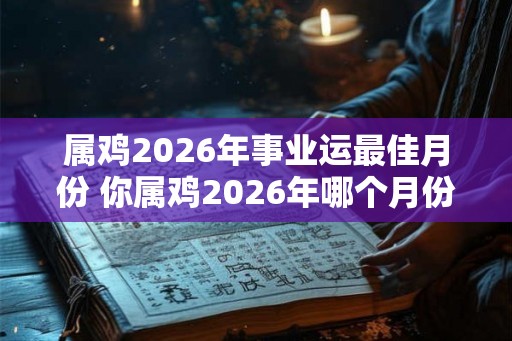 属鸡2026年事业运最佳月份 你属鸡2026年哪个月份事业运最佳