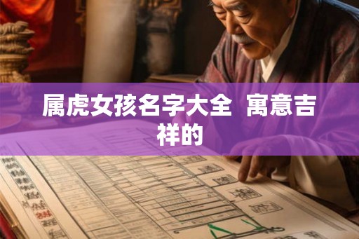 属虎女孩名字大全 寓意吉祥的 属虎女孩名字大全 寓意吉祥的