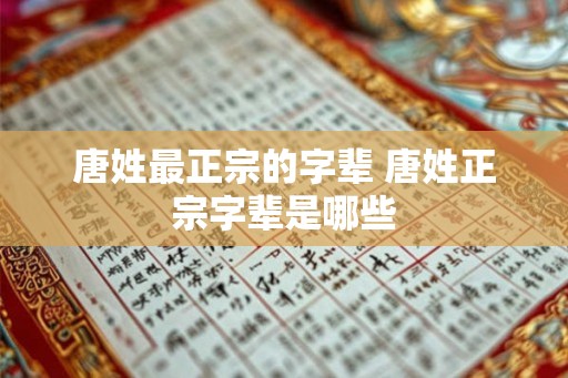 唐姓最正宗的字辈 唐姓正宗字辈是哪些 唐姓最正宗的字辈 唐姓正宗字辈是哪些