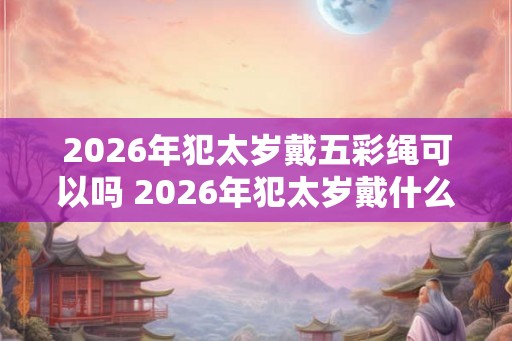 2026年犯太岁戴五彩绳可以吗 2026年犯太岁戴什么首饰好