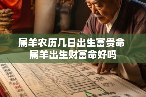属羊农历几日出生富贵命 属羊出生财富命好吗