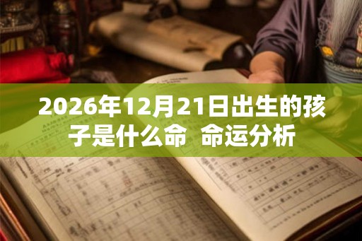 2026年12月21日出生的孩子是什么命  命运分析