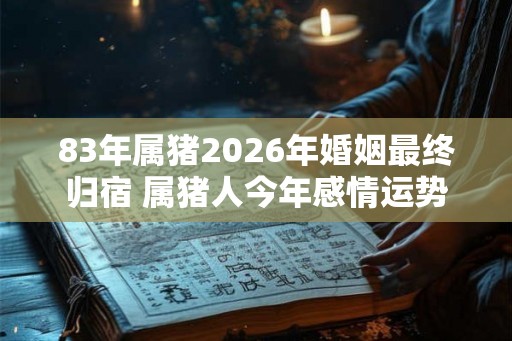 83年属猪2026年婚姻最终归宿 属猪人今年感情运势 83年属猪2026年婚姻最终归宿 属猪人今年感情运势