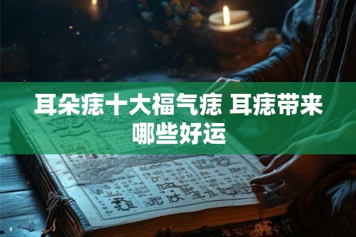 耳朵痣十大福气痣 耳痣带来哪些好运