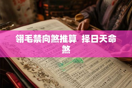 翎毛禁向煞推算  择日天命煞
