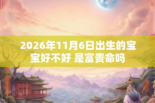 2026年11月6日出生的宝宝好不好 是富贵命吗