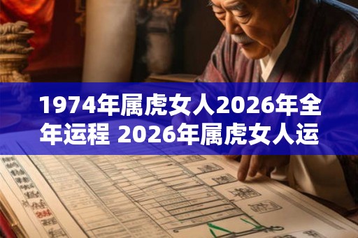 1974年属虎女人2026年全年运程 2026年属虎女人运势如何