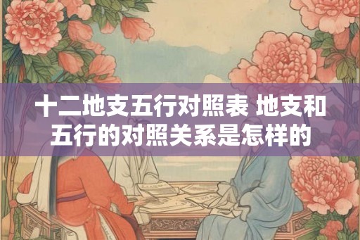 十二地支五行对照表 地支和五行的对照关系是怎样的
