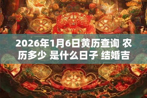 2026年1月6日黄历查询 农历多少 是什么日子 结婚吉时