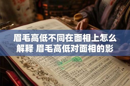 眉毛高低不同在面相上怎么解释 眉毛高低对面相的影响是什么