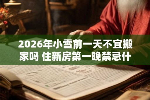 2026年小雪前一天不宜搬家吗 住新房第一晚禁忌什么 2026年小雪前一天不宜搬家吗 住新房第一晚禁忌什么