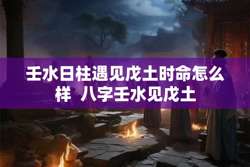 壬水日柱遇见戊土时命怎么样  八字壬水见戊土