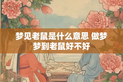 梦见老鼠是什么意思 做梦梦到老鼠好不好