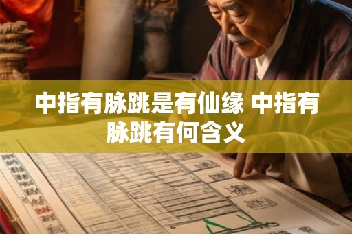 中指有脉跳是有仙缘 中指有脉跳有何含义
