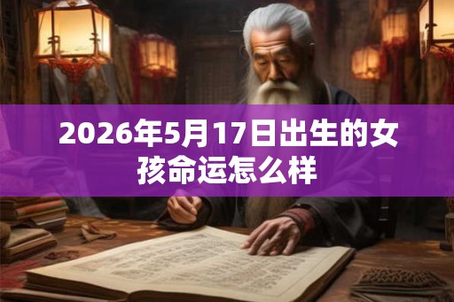 2026年5月17日出生的女孩命运怎么样