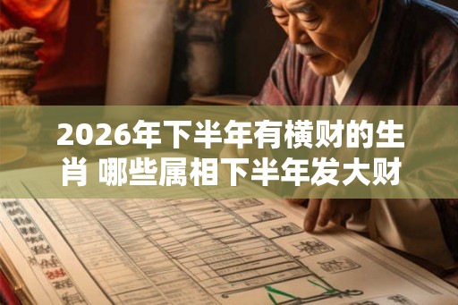 2026年下半年有横财的生肖 哪些属相下半年发大财