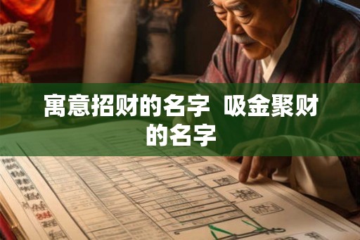 寓意招财的名字  吸金聚财的名字