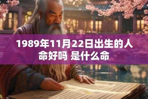 1989年11月22日出生的人命好吗 是什么命