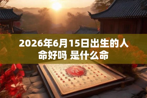 2026年6月15日出生的人命好吗 是什么命 2026年6月15日出生的人命好吗 是什么命