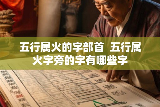 五行属火的字部首  五行属火字旁的字有哪些字