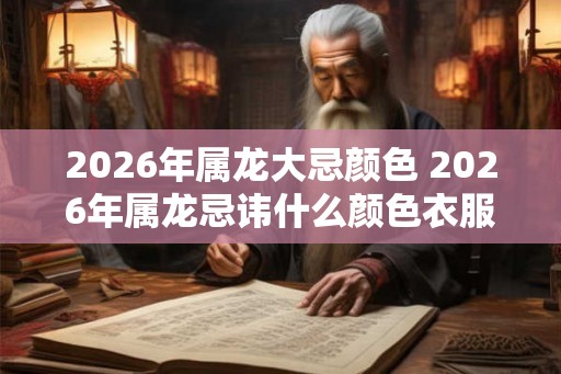 2026年属龙大忌颜色 2026年属龙忌讳什么颜色衣服