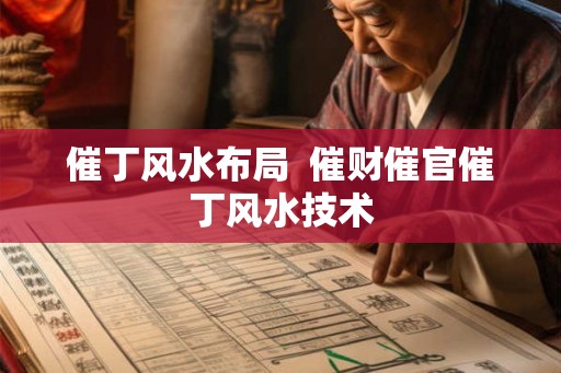 催丁风水布局  催财催官催丁风水技术