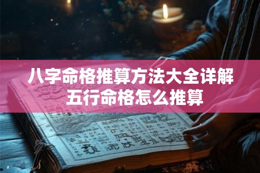 八字命格推算方法大全详解  五行命格怎么推算
