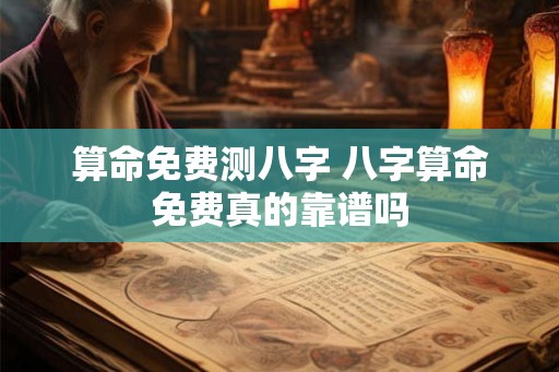 算命免费测八字 八字算命免费真的靠谱吗