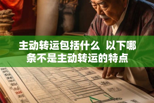 主动转运包括什么  以下哪条不是主动转运的特点
