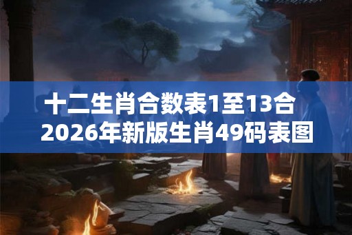十二生肖合数表1至13合  2026年新版生肖49码表图