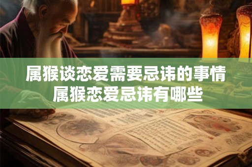 属猴谈恋爱需要忌讳的事情 属猴恋爱忌讳有哪些