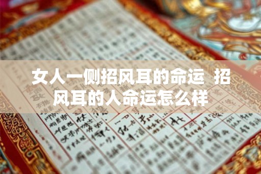 女人一侧招风耳的命运  招风耳的人命运怎么样