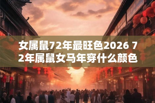 女属鼠72年最旺色2026 72年属鼠女马年穿什么颜色大吉