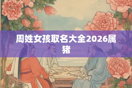 周姓女孩取名大全2026属猪
