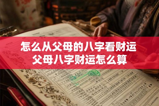 怎么从父母的八字看财运 父母八字财运怎么算