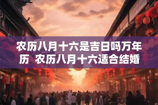 农历八月十六是吉日吗万年历  农历八月十六适合结婚吗