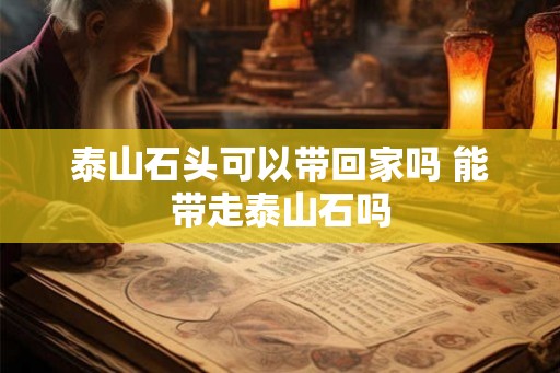 泰山石头可以带回家吗 能带走泰山石吗