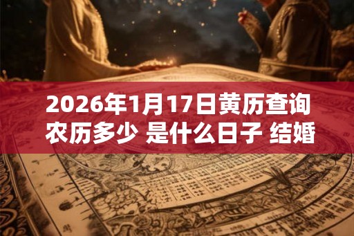 2026年1月17日黄历查询 农历多少 是什么日子 结婚吉时