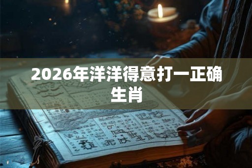 2026年洋洋得意打一正确生肖 2026年洋洋得意打一正确生肖