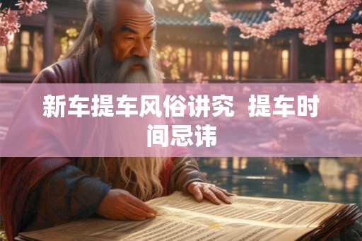 新车提车风俗讲究 提车时间忌讳 新车提车风俗讲究 提车时间忌讳