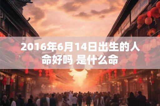 2016年6月14日出生的人命好吗 是什么命