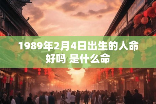 1989年2月4日出生的人命好吗 是什么命