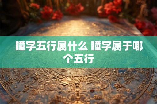 瞳字五行属什么 瞳字属于哪个五行